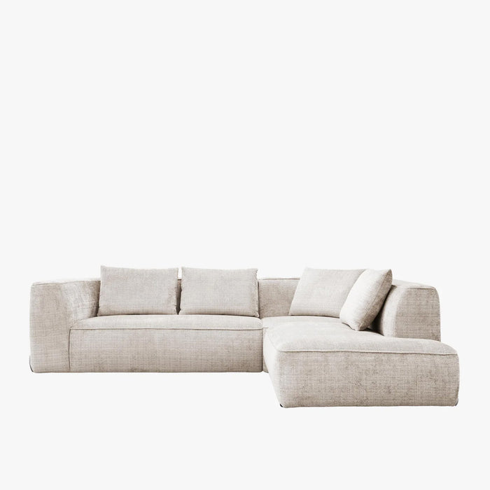 ROSIE Canapé d'angle en tissu beige - Angle droit – Canapés d'angle – vue 2
