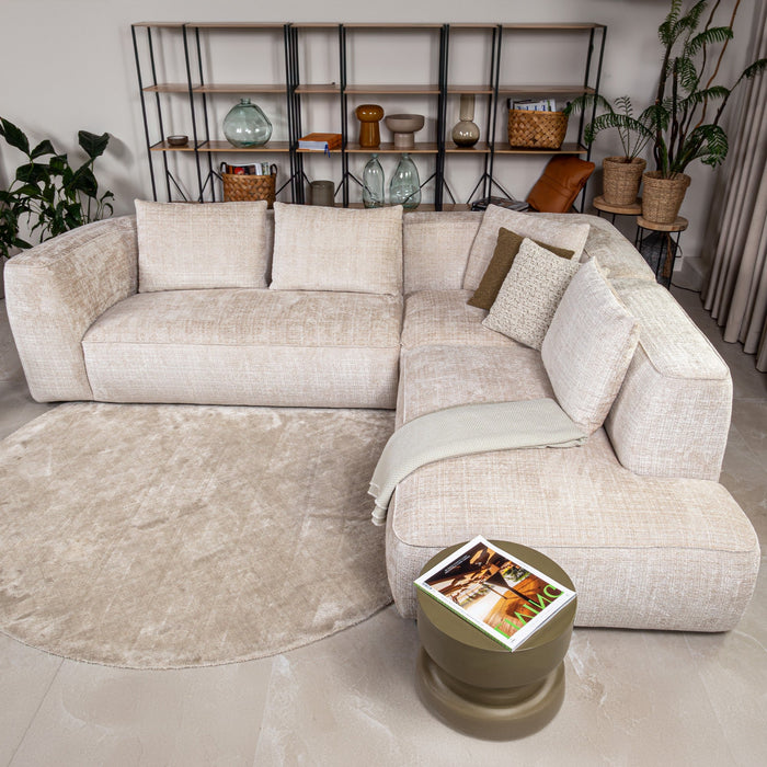 ROSIE Canapé d'angle en tissu beige - Angle droit