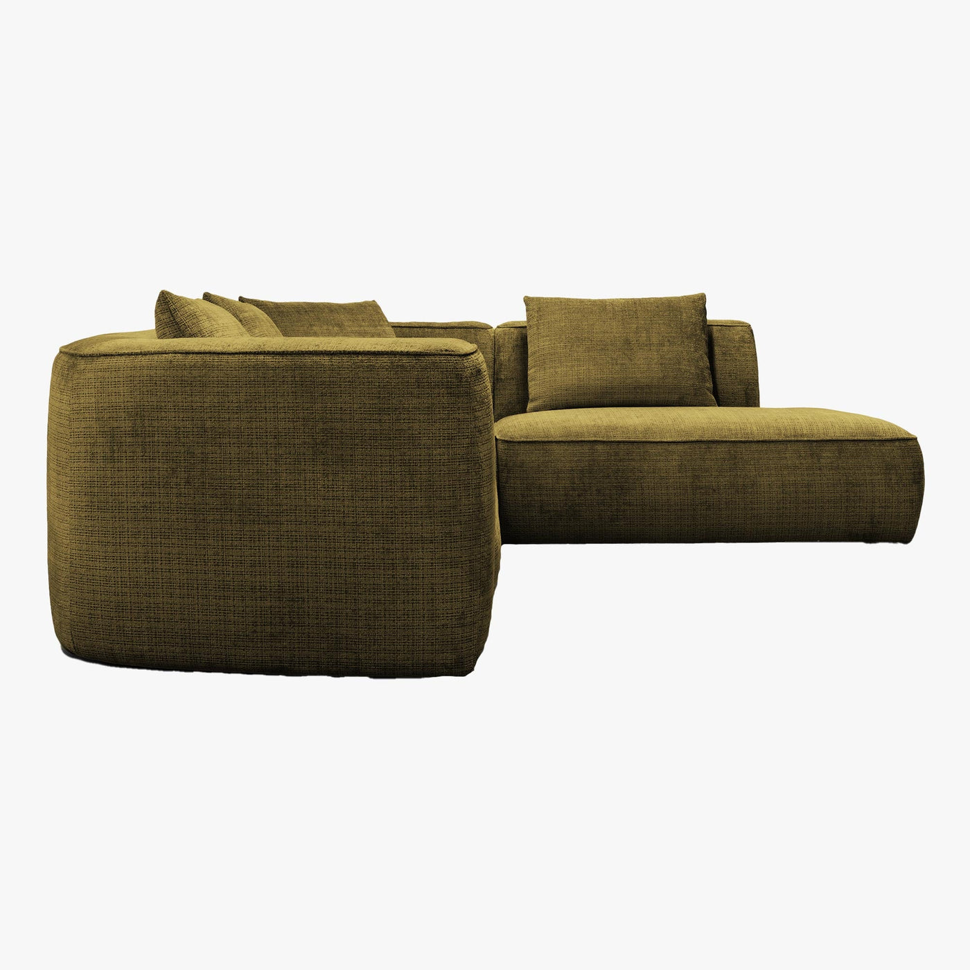 ROSIE Canapé d'angle en tissu vert - Angle droit - Canapés d'angle - Mobilier Deco