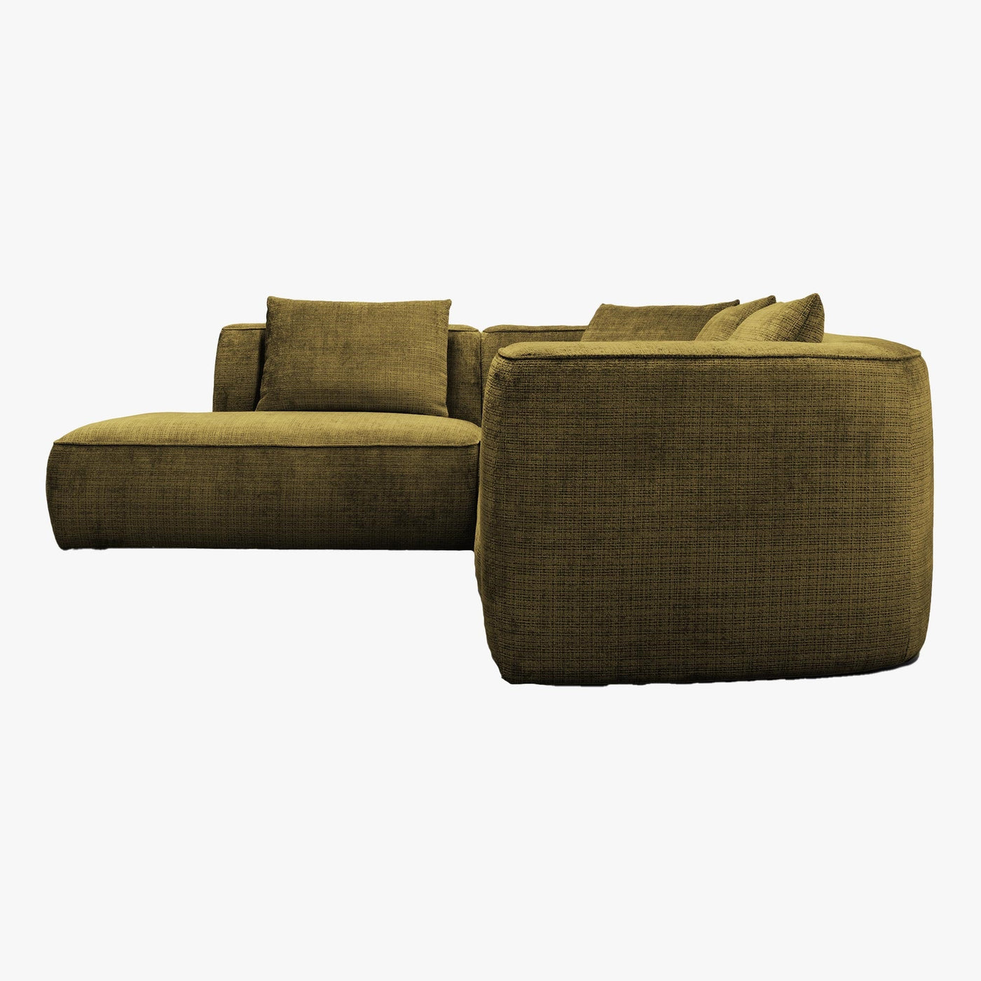 ROSIE Canapé d'angle en tissu vert - Angle gauche - Canapés d'angle - Mobilier Deco