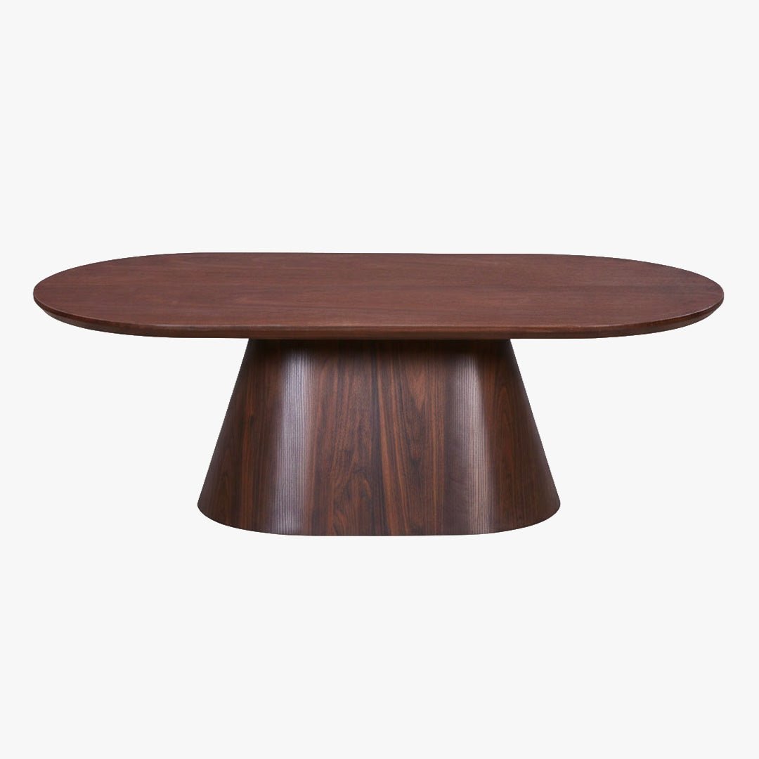 ROXY Table basse ovale couleur bois foncé 120 cm - Table basse - Mobilier Deco