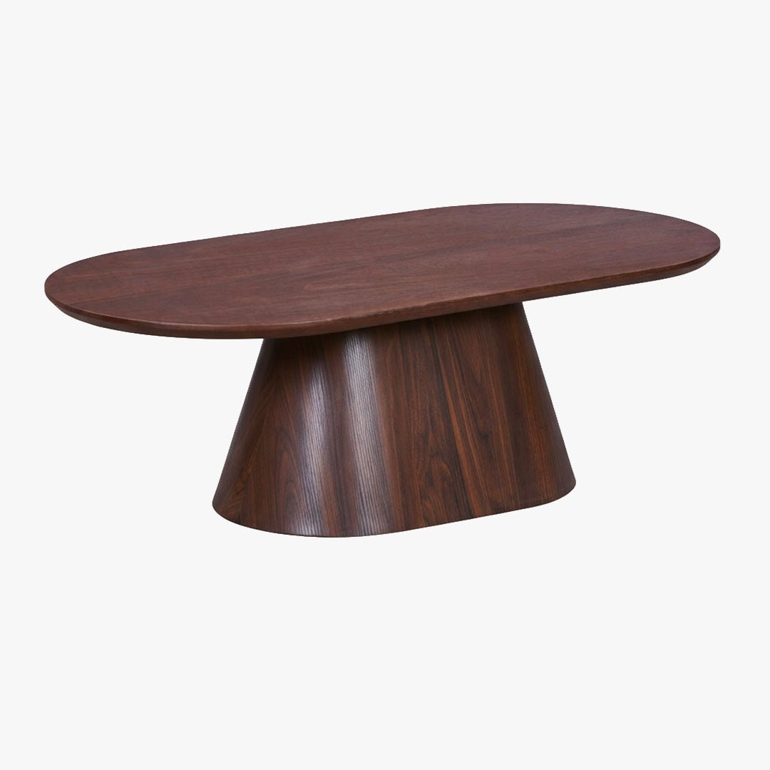 ROXY Table basse ovale couleur bois foncé 120 cm - Table basse - Mobilier Deco