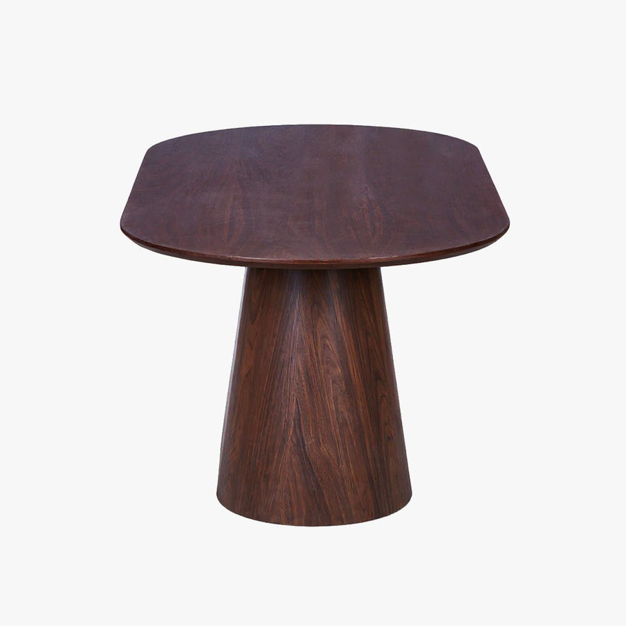 ROXY XL Table à manger ovale couleur bois foncé 180 cm — aperçu vidéo
