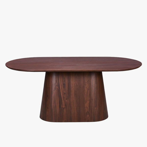 ROXY XL Table à manger ovale couleur bois foncé 180 cm
