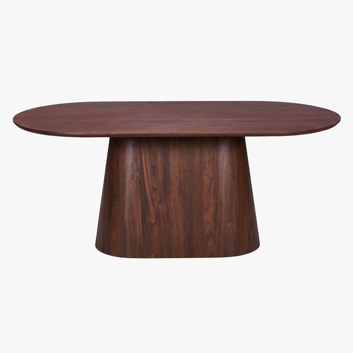 ROXY XL Table à manger ovale couleur bois foncé 180 cm