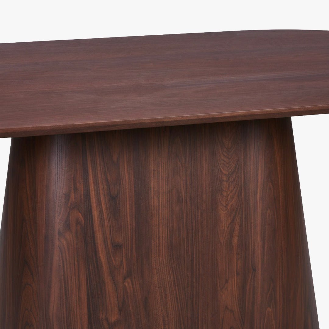 ROXY XL Table à manger ovale couleur bois foncé 180 cm - Table à manger - Mobilier Deco