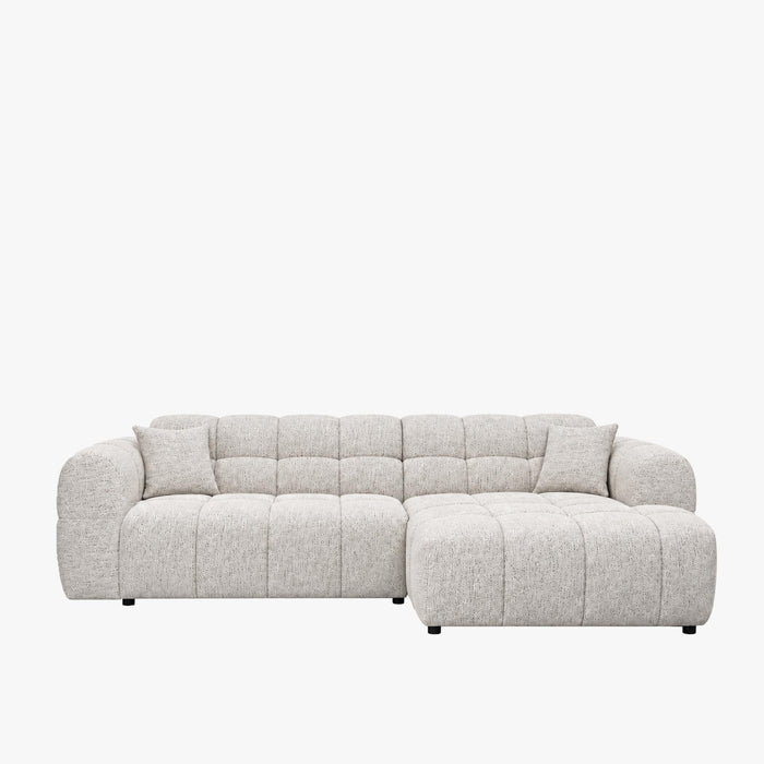 RUBY Canapé d'angle en tissu beige - Angle droit – vue 2