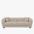 RUMY Canapé 3 places en tissu beige