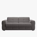 SAMINA Canapé 3 places convertible en tissu bouclette gris foncé matelas Memory 14 cm