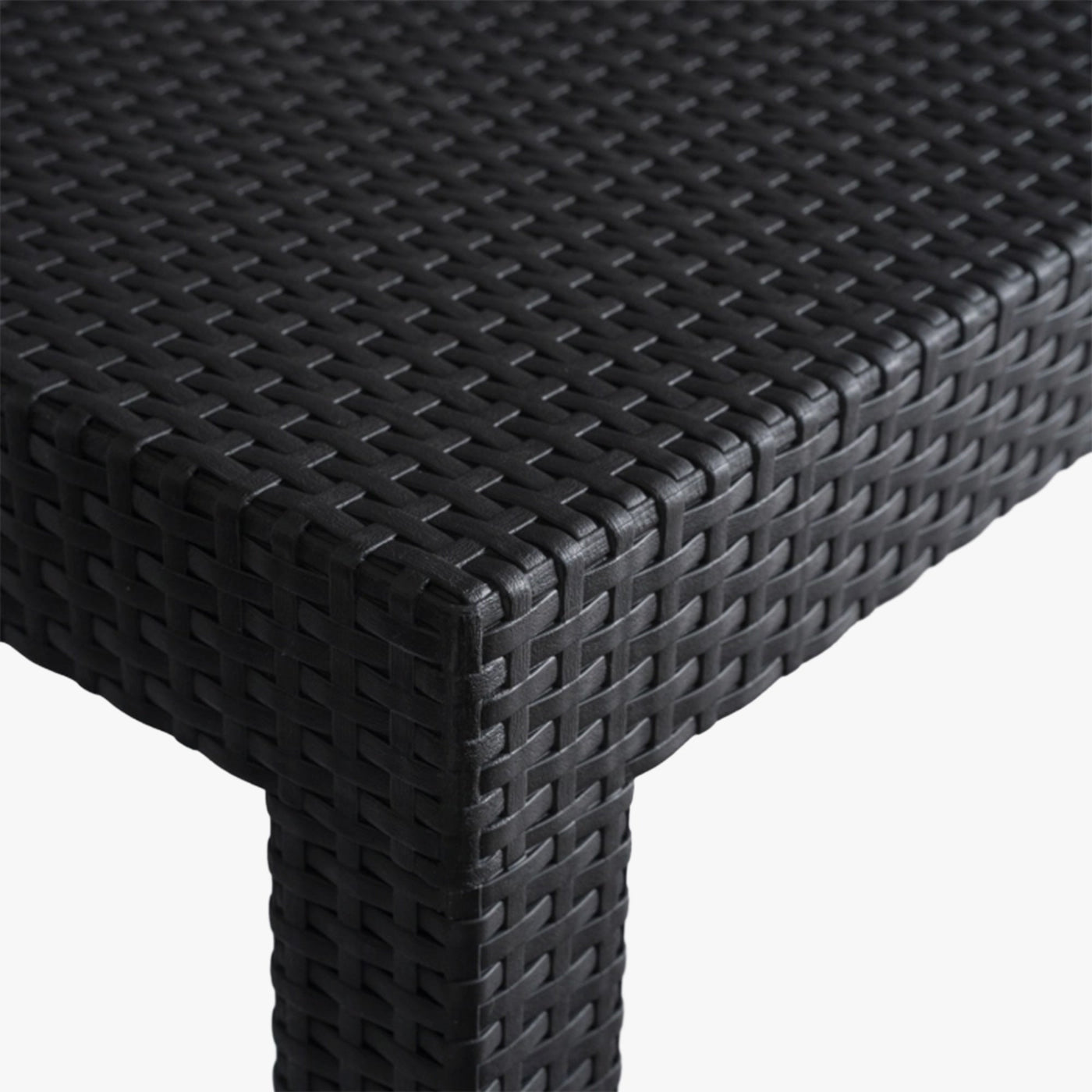 SAVIO Ensemble de mobilier de jardin 5 places avec table noir - Mobilier de jardin - Mobilier Deco
