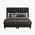 SAYA Lit coffre en tissu noir 180x200 cm