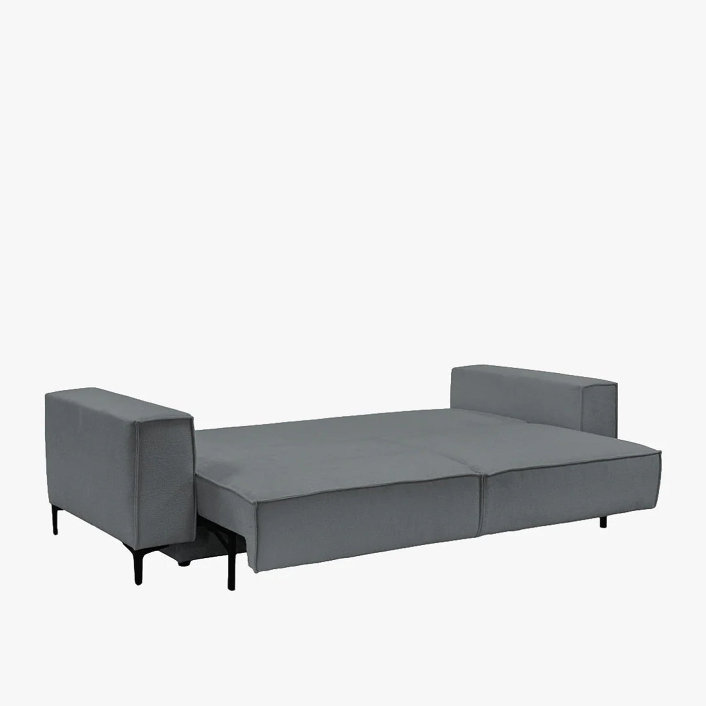 SAYLA Canapé 3 places convertible en tissu gris foncé - Canapés convertibles - Mobilier Deco