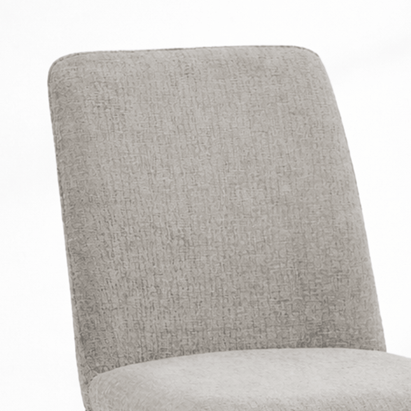 SELIA Lot de 2 chaises en tissu taupe clair pieds couleur bois foncé