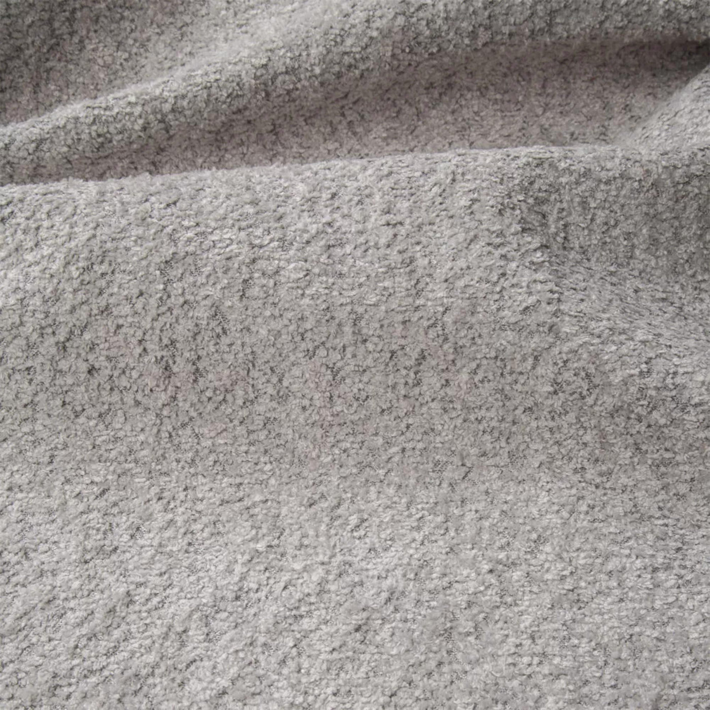 SERENA Canapé d'angle tissu bouclette gris clair - Angle gauche