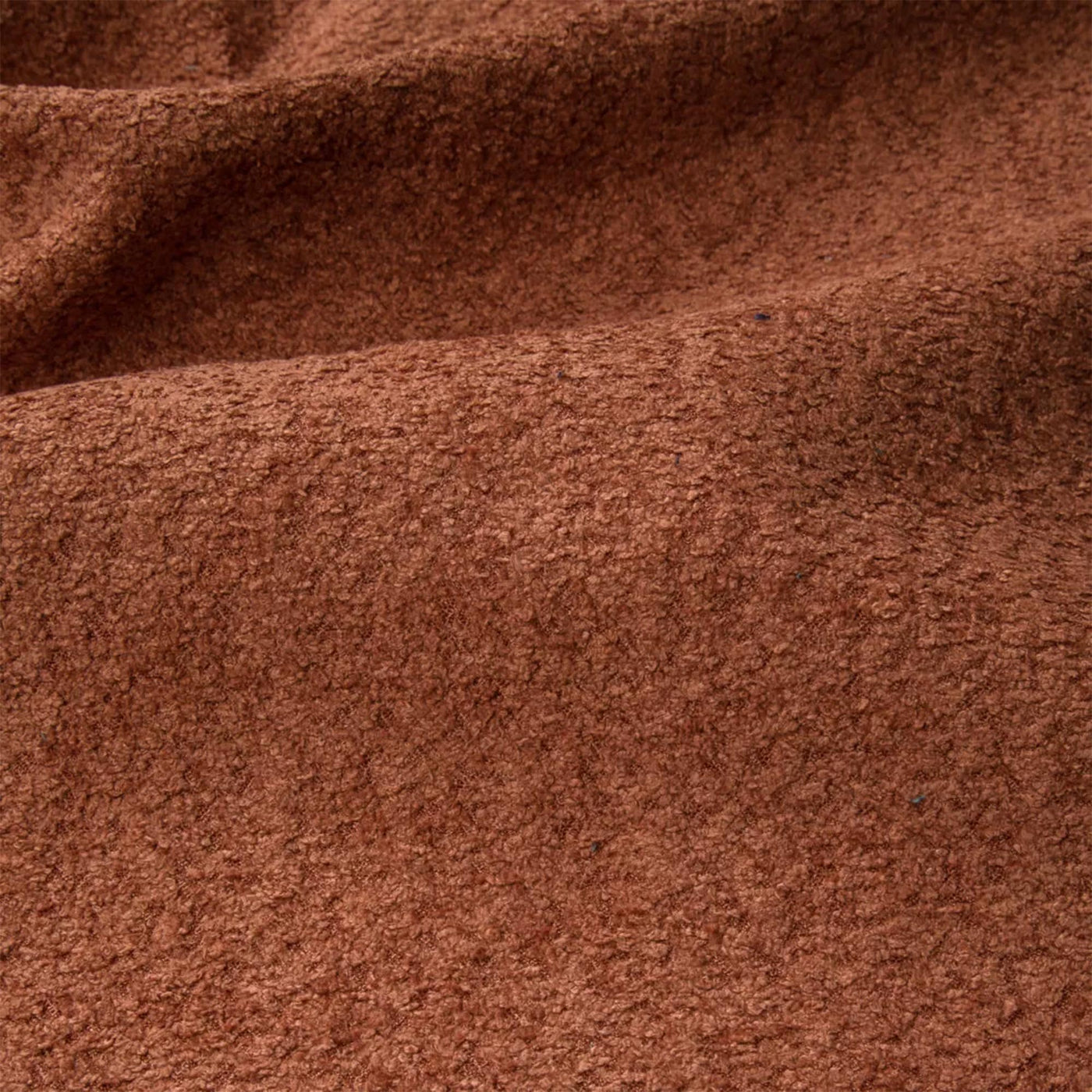 SERENA Canapé d'angle tissu bouclette orange - Angle gauche
