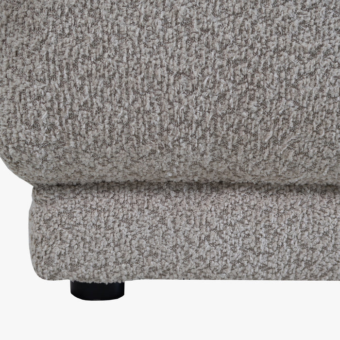 SEYA Canapé 3 places en tissu bouclette beige foncé