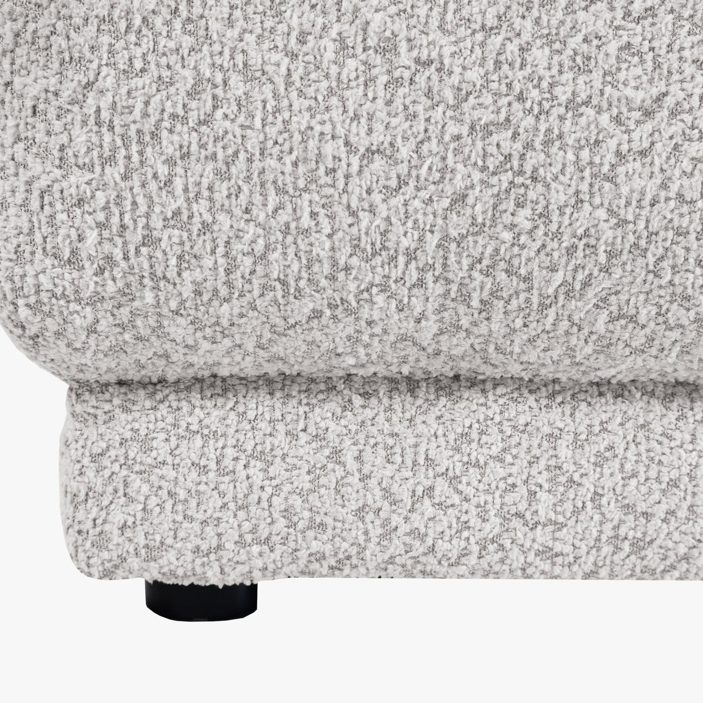 SEYA Canapé 3 places en tissu bouclette blanc écru - Canapés fixes - Mobilier Deco