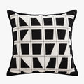 SHAYZ Coussin carré en tissu à motifs blanc et noir 45x45 cm