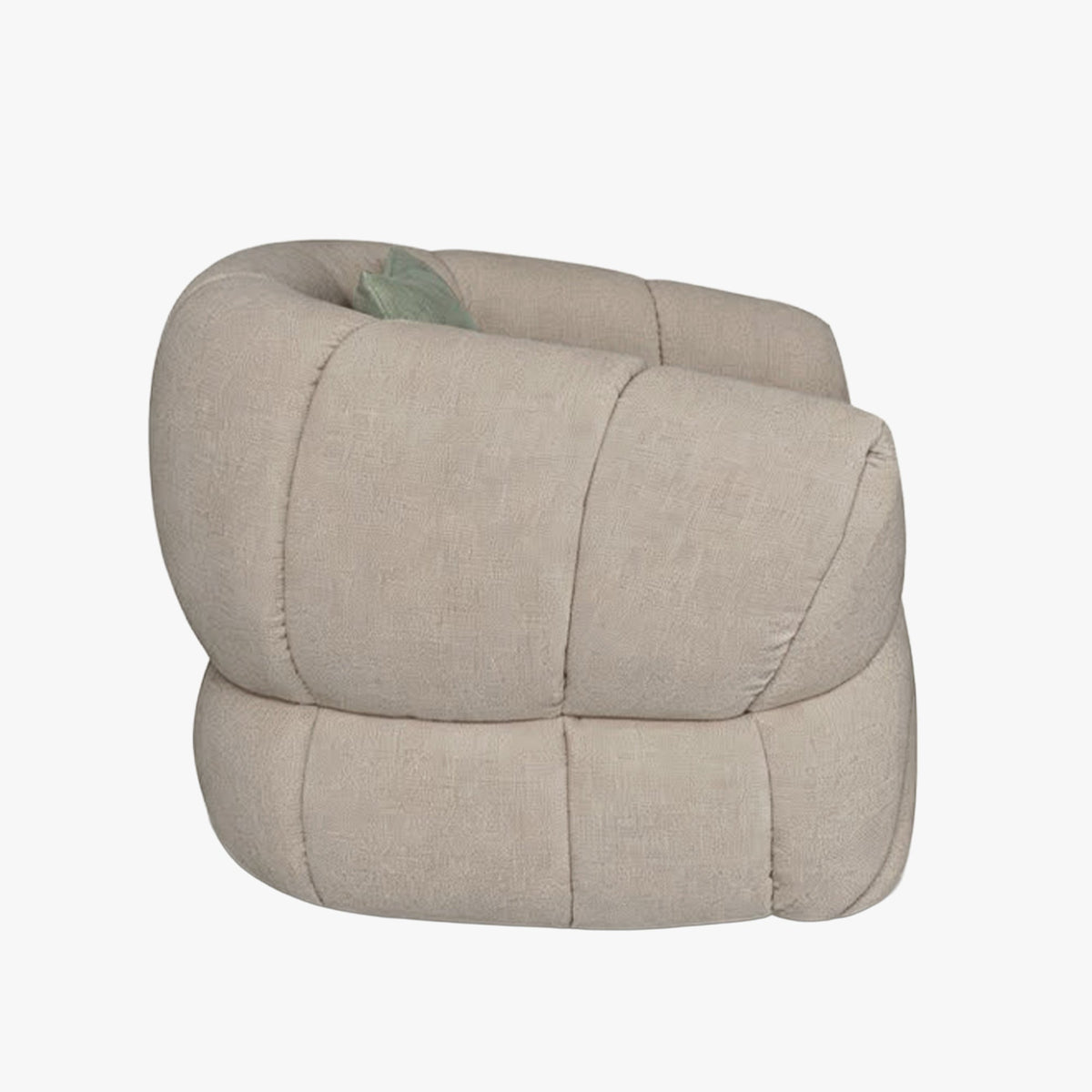 SIENA Fauteuil en tissu taupe - Fauteuils - Mobilier Deco