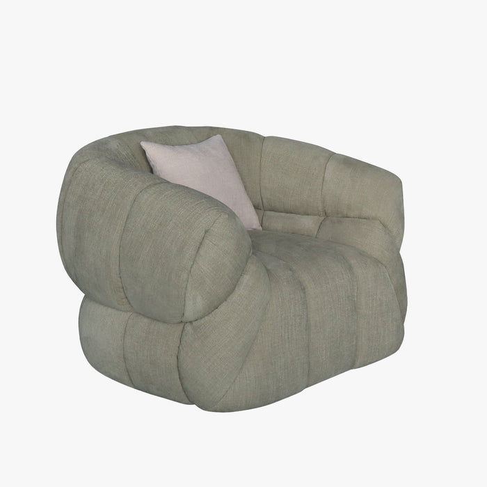 SIENA Fauteuil en tissu vert