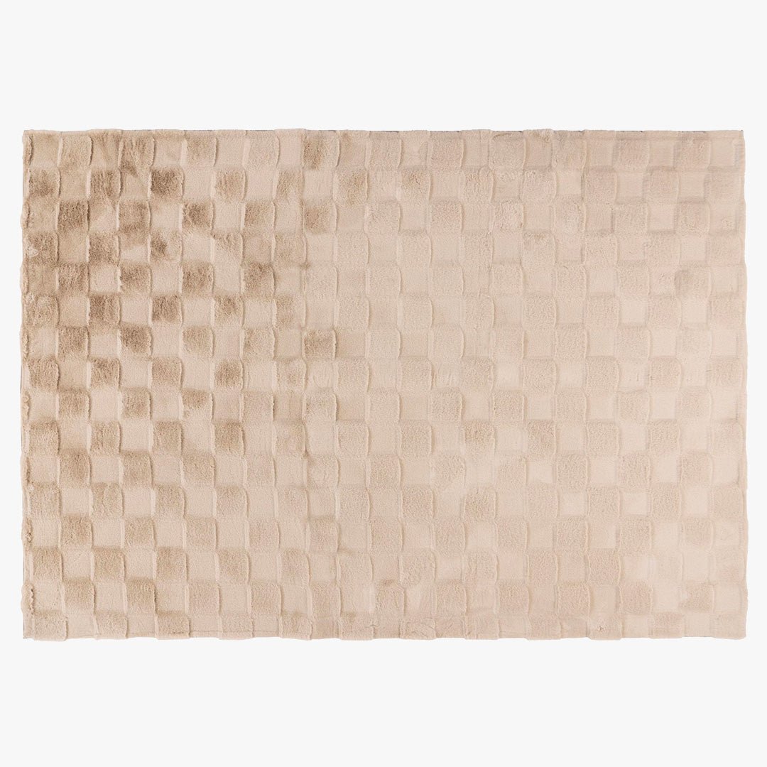 SOUL Tapis tissu doux à motif en relief beige - 160x230 cm - Tapis - Mobilier Deco
