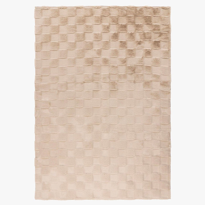 SOUL Tapis tissu doux à motif en relief beige - 160x230 cm
