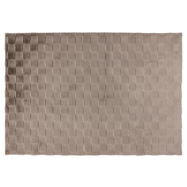 SOUL Tapis tissu doux à motif en relief taupe - 160x230 cm