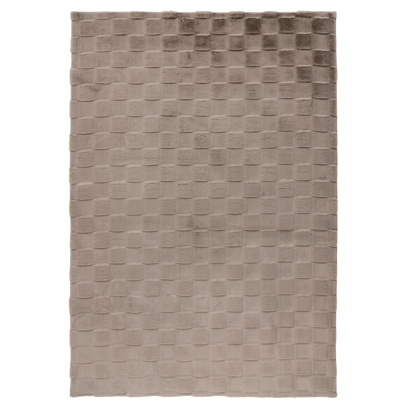 SOUL Tapis tissu doux à motif en relief taupe - 160x230 cm