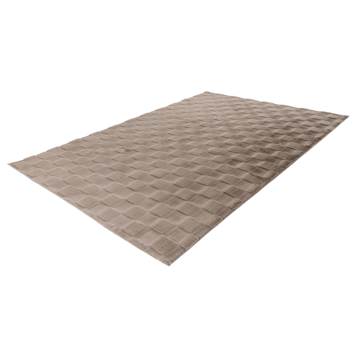 SOUL Tapis tissu doux à motif en relief taupe - 160x230 cm