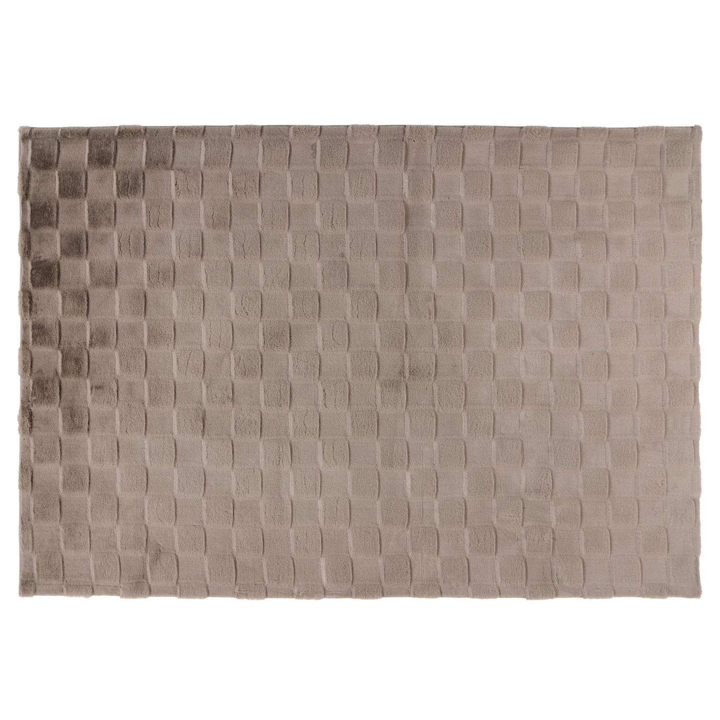 SOUL Tapis tissu doux à motif en relief taupe - 160x230 cm
