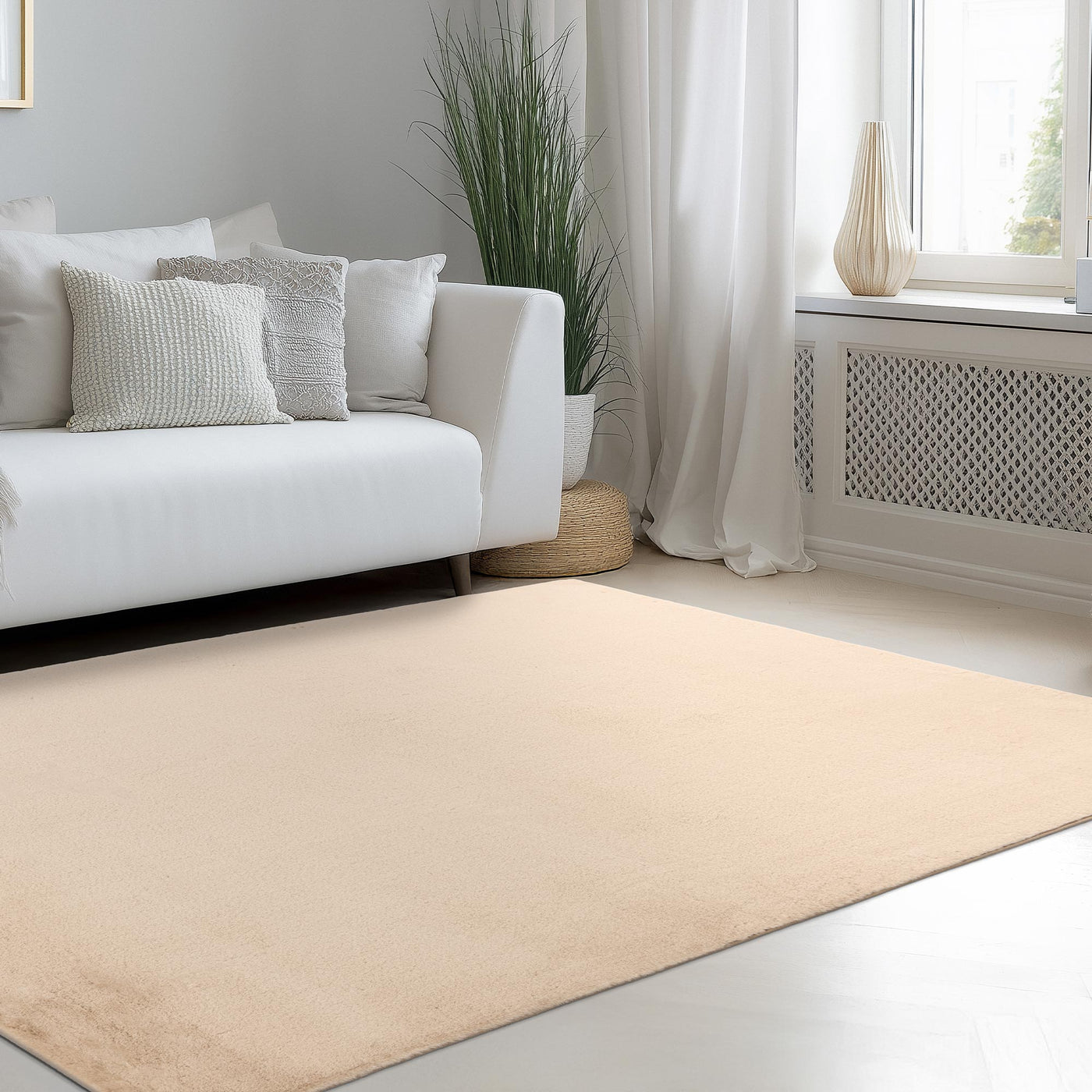 SPIRIT Tapis en tissu doux beige - 160x230 cm
