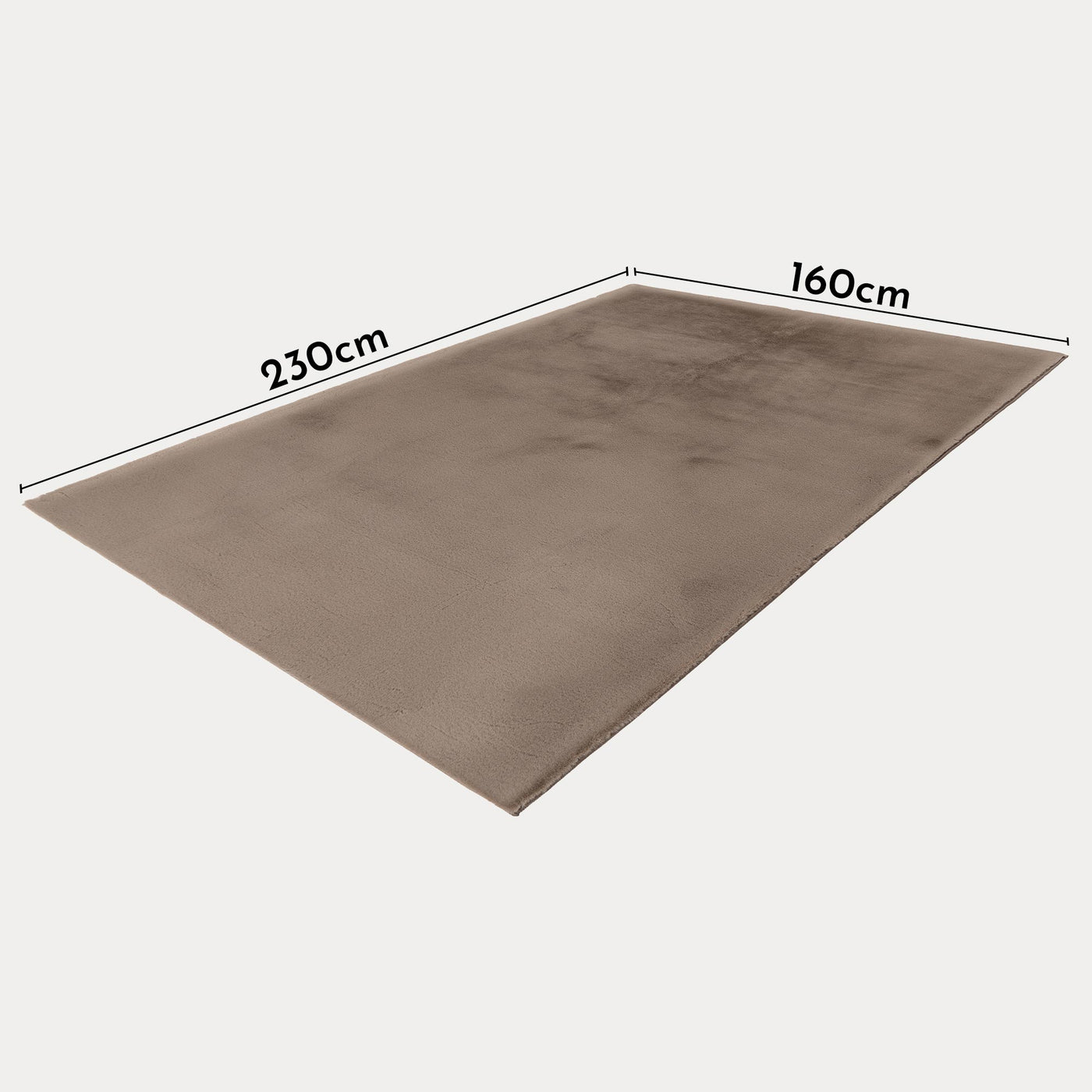SPIRIT Tapis en tissu doux taupe - 160x230 cm