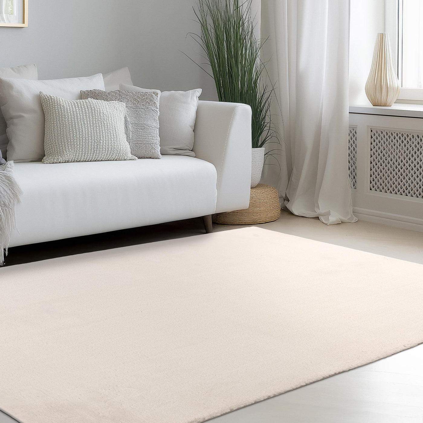 SPIRIT Tapis en tissu doux taupe clair - 160x230 cm