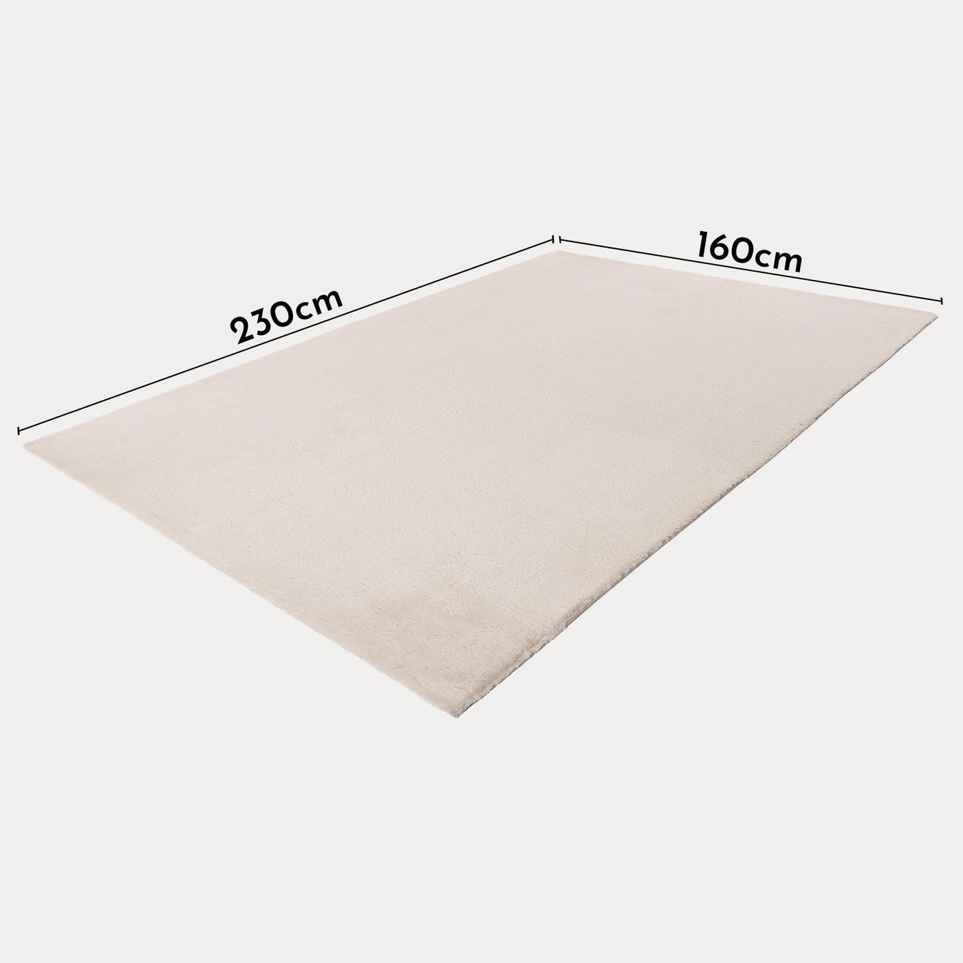 SPIRIT Tapis en tissu doux taupe clair - 160x230 cm