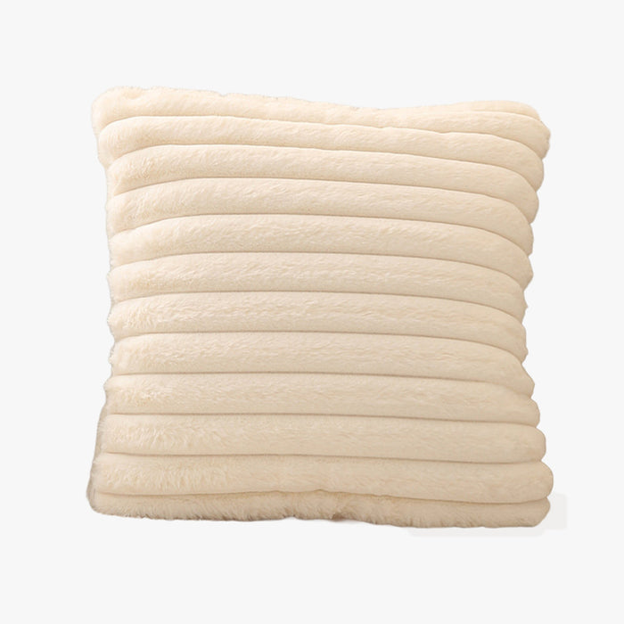 STANLY Coussin carré en tissu côtelé beige 43x43 cm