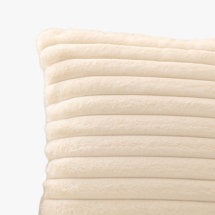 STANLY Coussin carré en tissu côtelé beige 43x43 cm