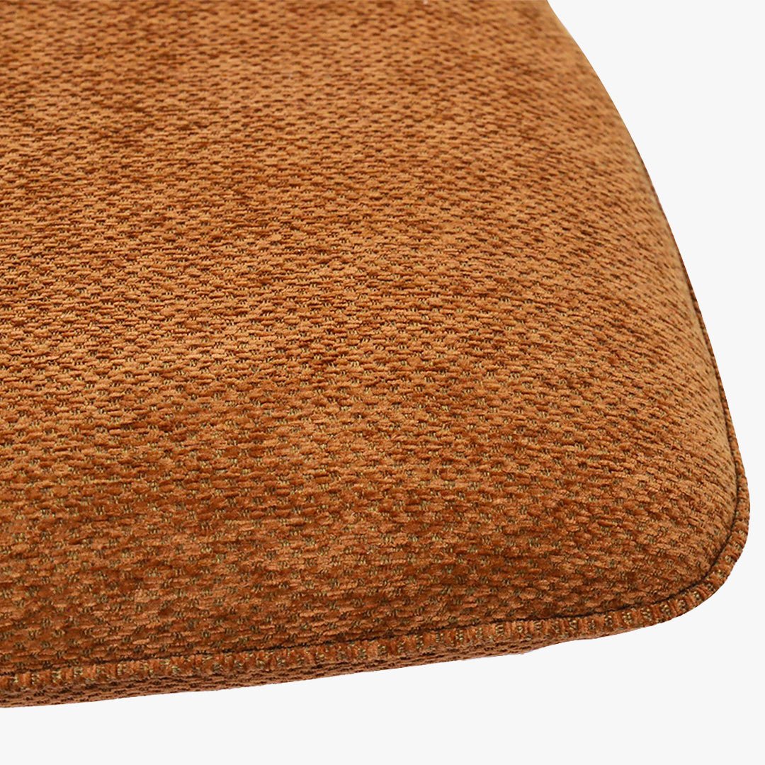 STELA Lot de 2 tabourets pivotants en tissu rouille piètement métal noir - Tabourets - Mobilier Deco