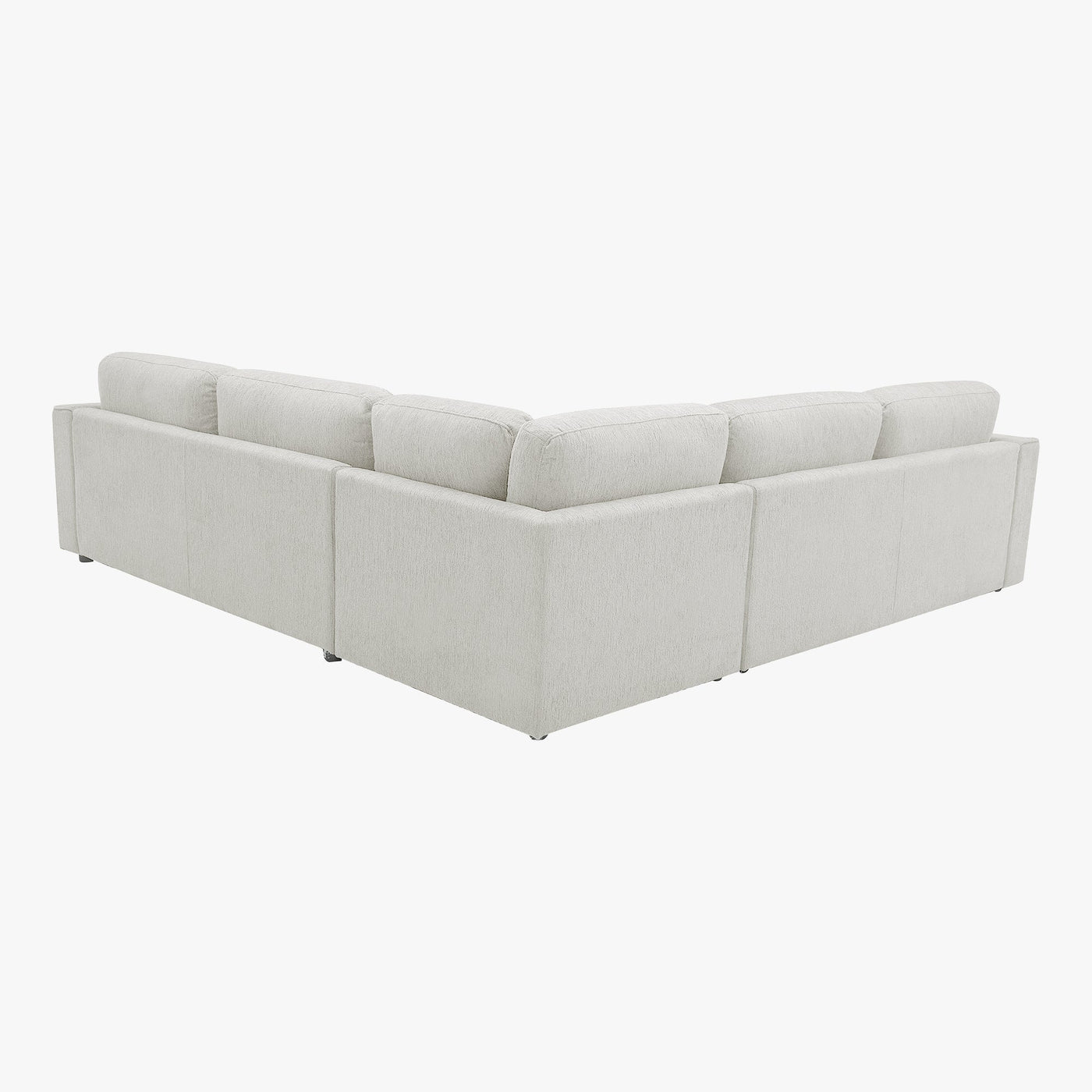 SYLAN Canapé d'angle réversible en tissu beige - Canapés d'angle - Mobilier Deco