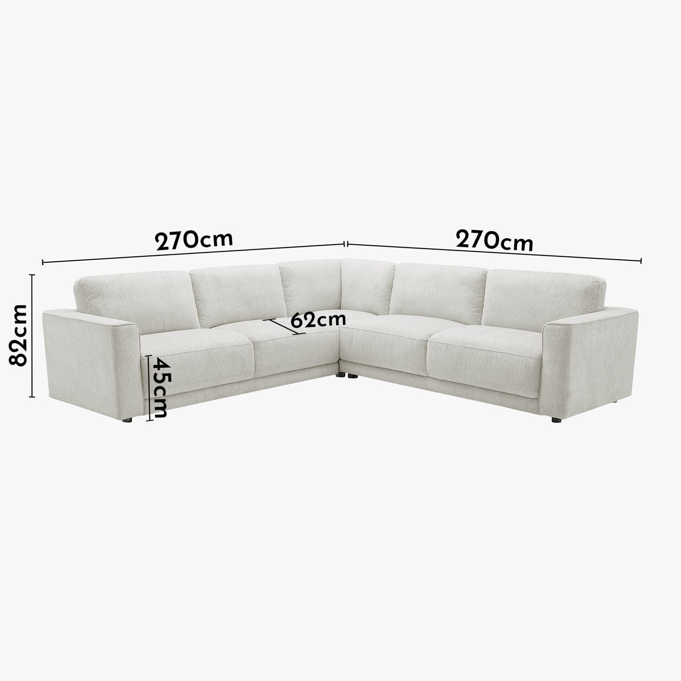 SYLAN Canapé d'angle réversible en tissu beige - Canapés d'angle - Mobilier Deco