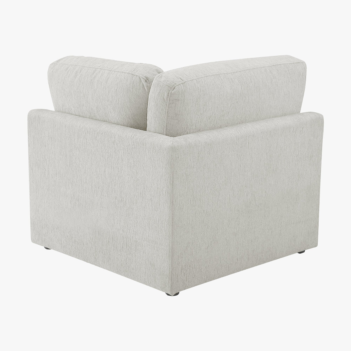 SYLAN Canapé d'angle réversible en tissu beige - Canapés d'angle - Mobilier Deco