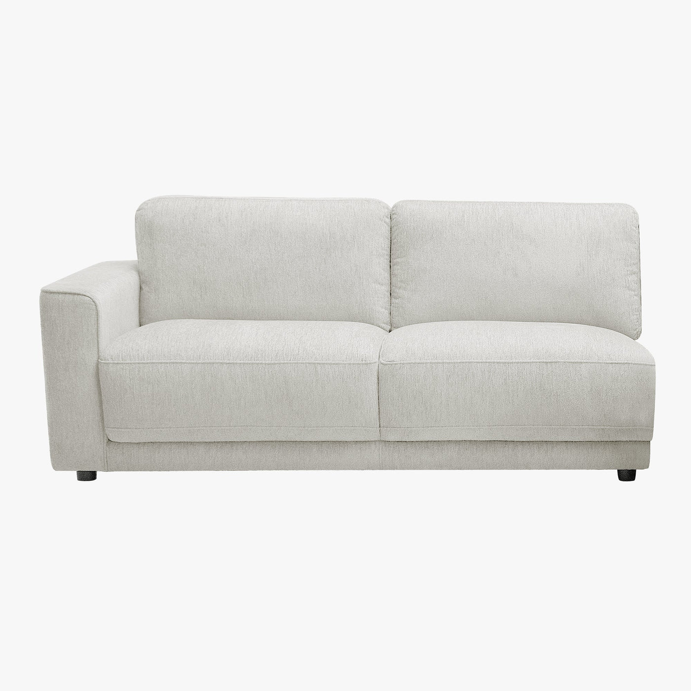 SYLAN Canapé d'angle réversible en tissu beige - Canapés d'angle - Mobilier Deco