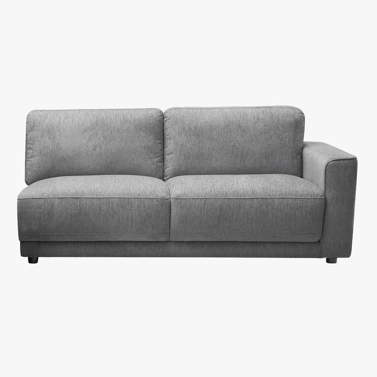 SYLAN Canapé d'angle réversible en tissu gris - Canapés d'angle - Mobilier Deco