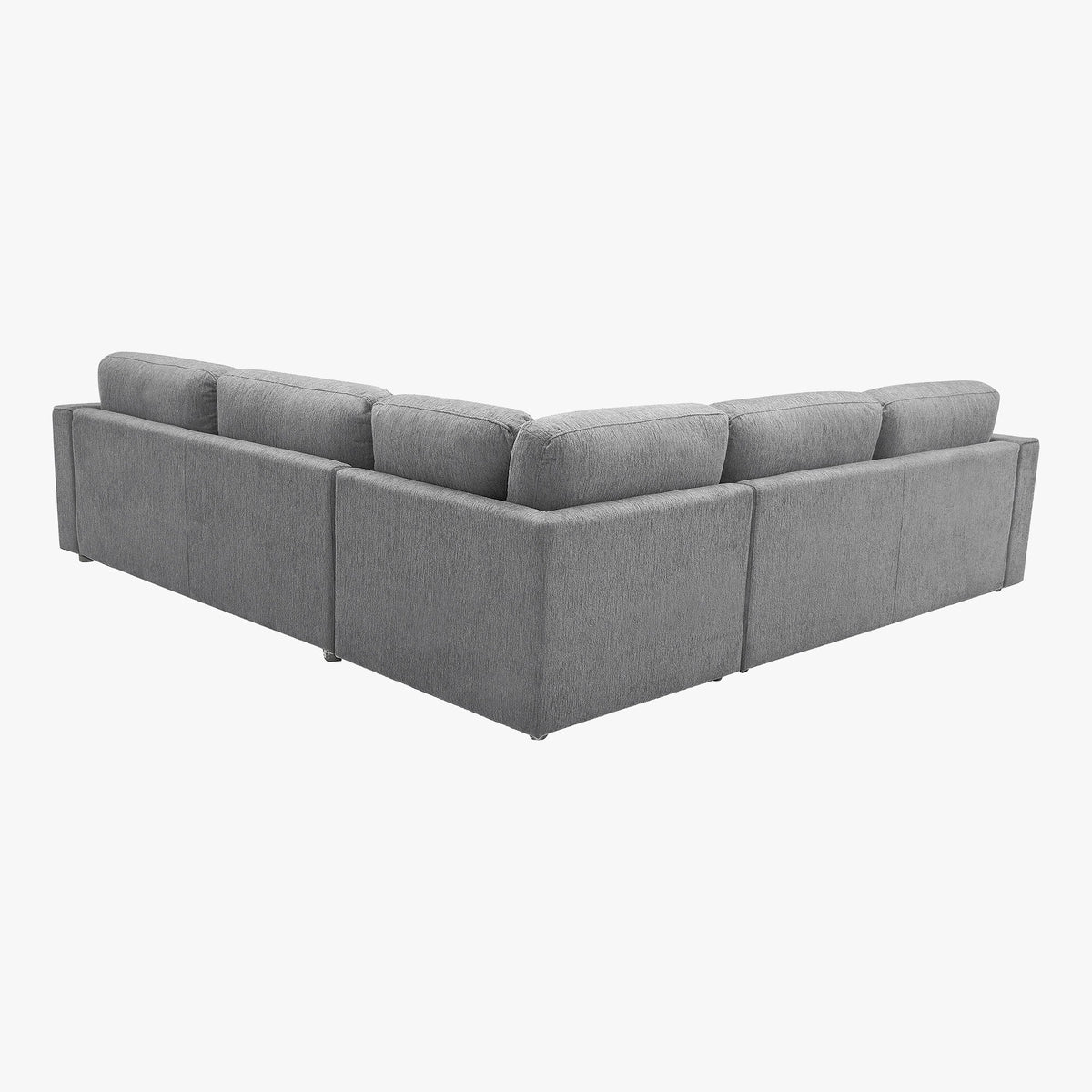 SYLAN Canapé d'angle réversible en tissu gris - Canapés d'angle - Mobilier Deco