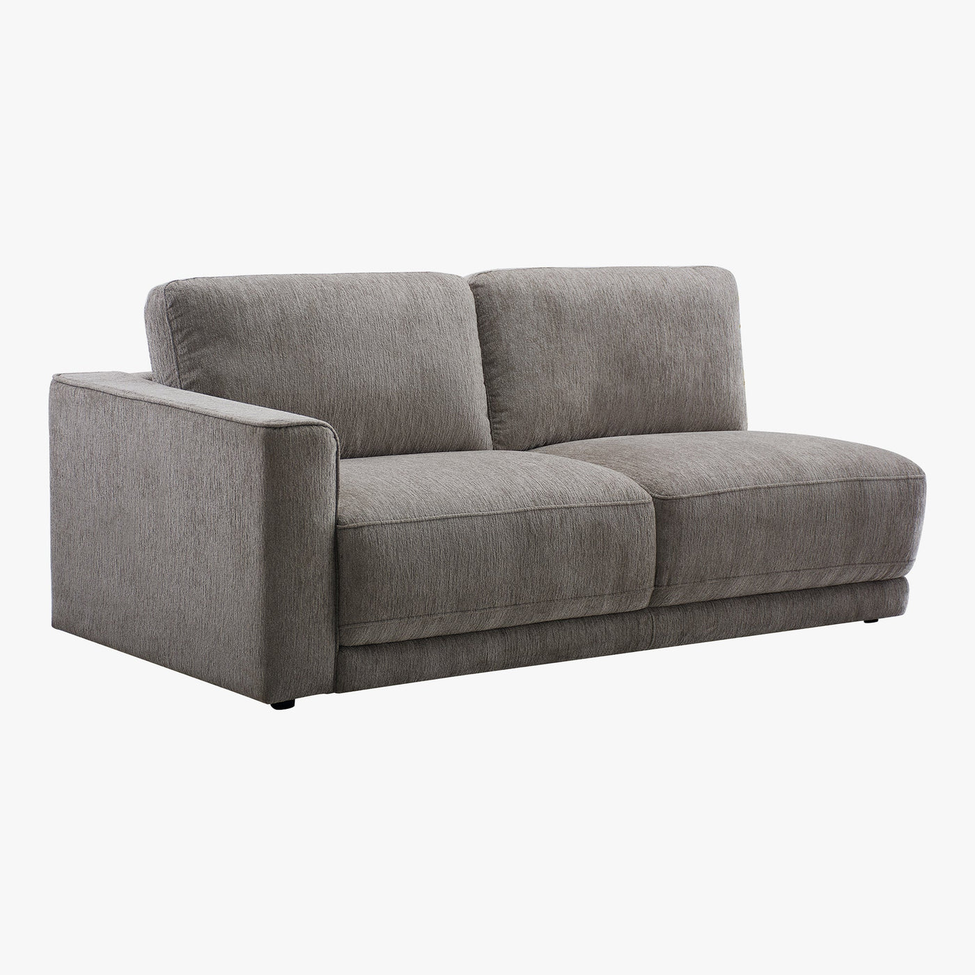 SYLAN Canapé d'angle réversible en tissu taupe - Canapés d'angle - Mobilier Deco