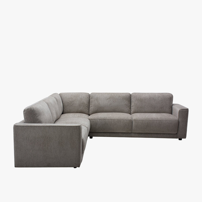 SYLAN Canapé d'angle réversible en tissu taupe