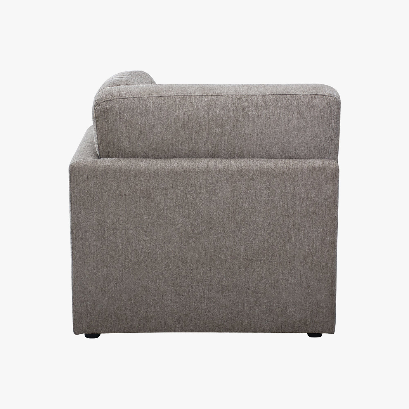 SYLAN Canapé d'angle réversible en tissu taupe - Canapés d'angle - Mobilier Deco
