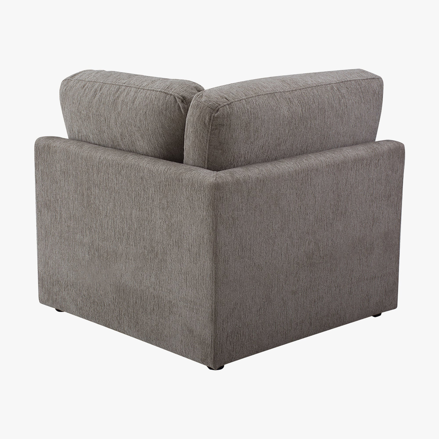SYLAN Canapé d'angle réversible en tissu taupe - Canapés d'angle - Mobilier Deco