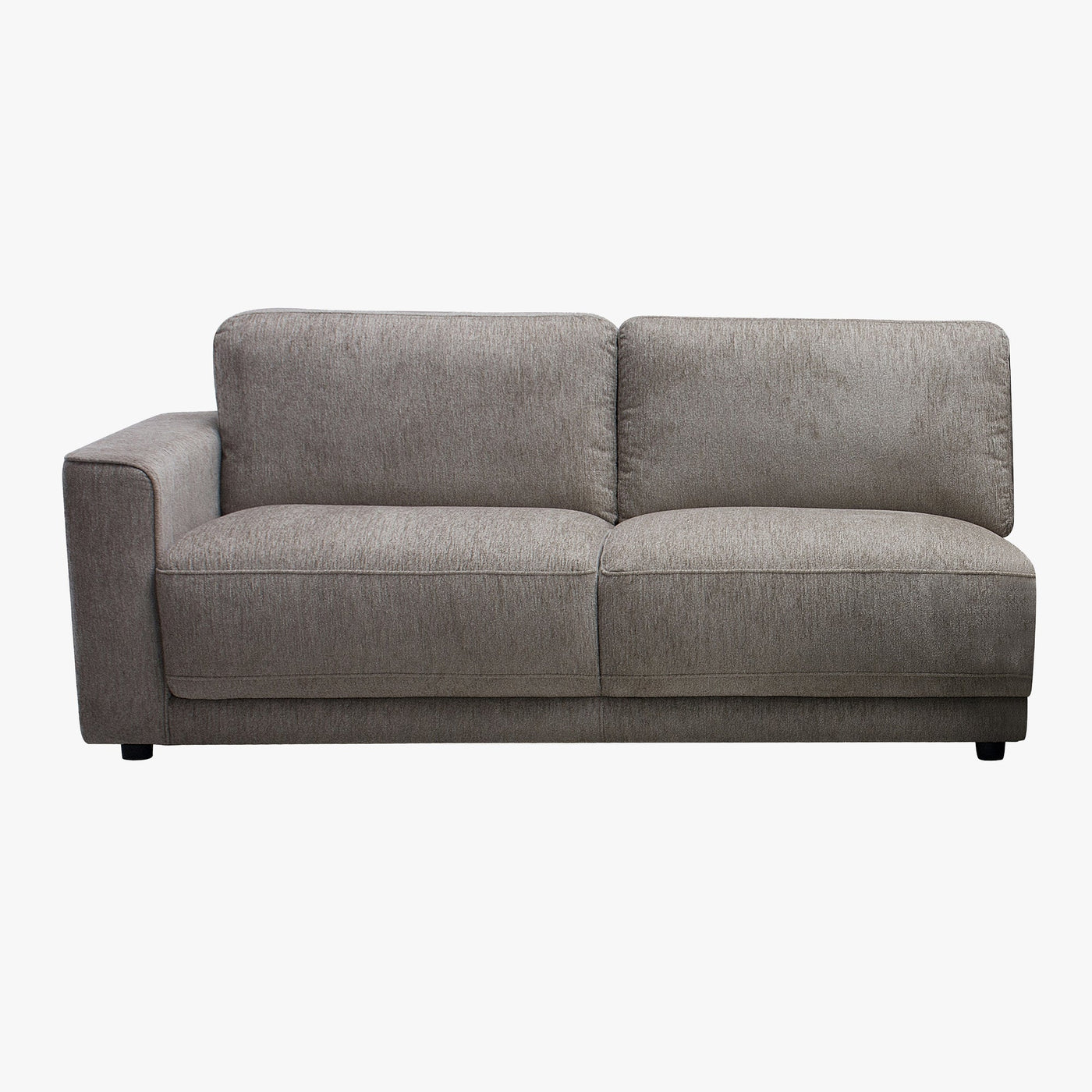 SYLAN Canapé d'angle réversible en tissu taupe - Canapés d'angle - Mobilier Deco