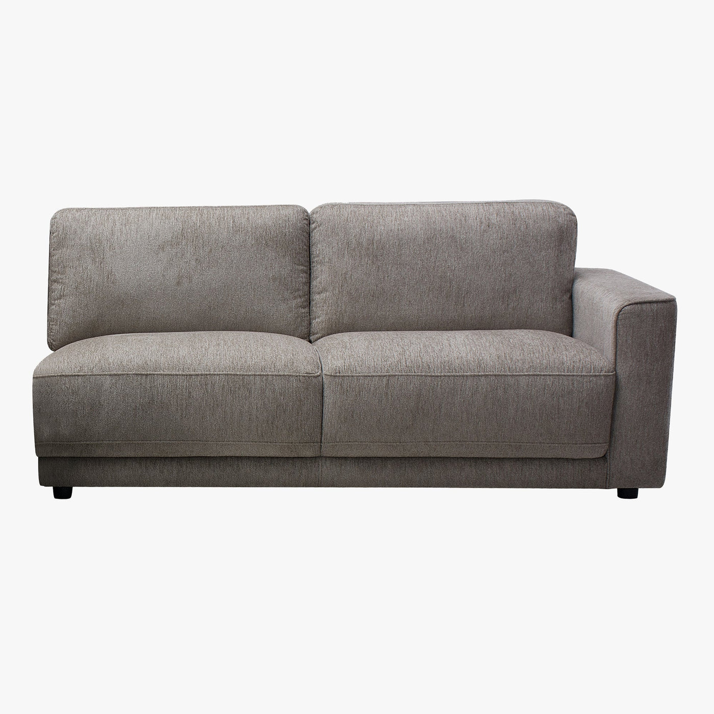 SYLAN Canapé d'angle réversible en tissu taupe - Canapés d'angle - Mobilier Deco