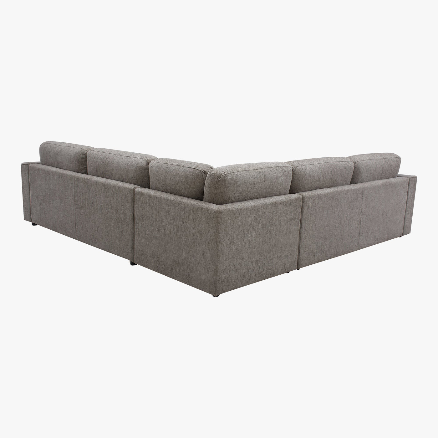 SYLAN Canapé d'angle réversible en tissu taupe - Canapés d'angle - Mobilier Deco